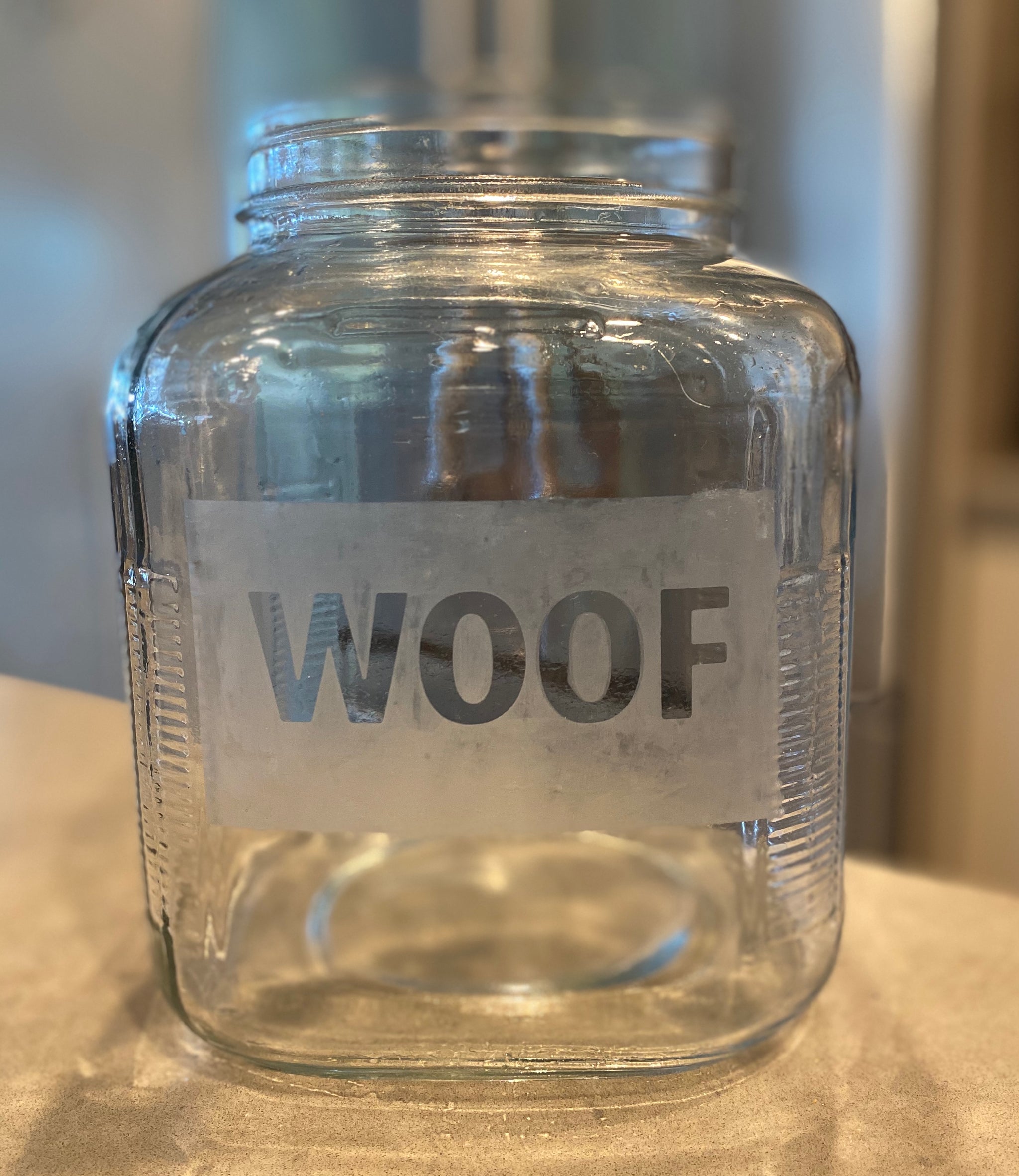 DIY Etched Dog Treat Jar