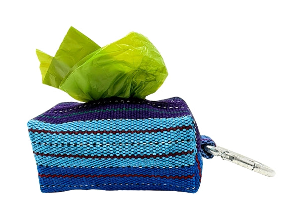 Twilight Garden Waste Bag Holder – Handwoven Artisan Cotton from Guatemala