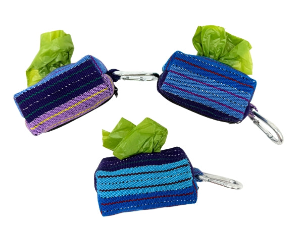 Twilight Garden Waste Bag Holder – Handwoven Artisan Cotton from Guatemala