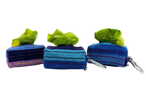 Twilight Garden Waste Bag Holder – Handwoven Artisan Cotton from Guatemala