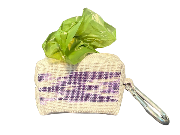 Lavender Haze Waste Bag Holder – Handwoven Cotton in Soft Purple Hues