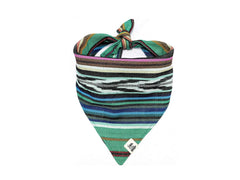 Spring Hills Waste Bag Holder – Handwoven Cotton in Fresh Green & Blue Tones