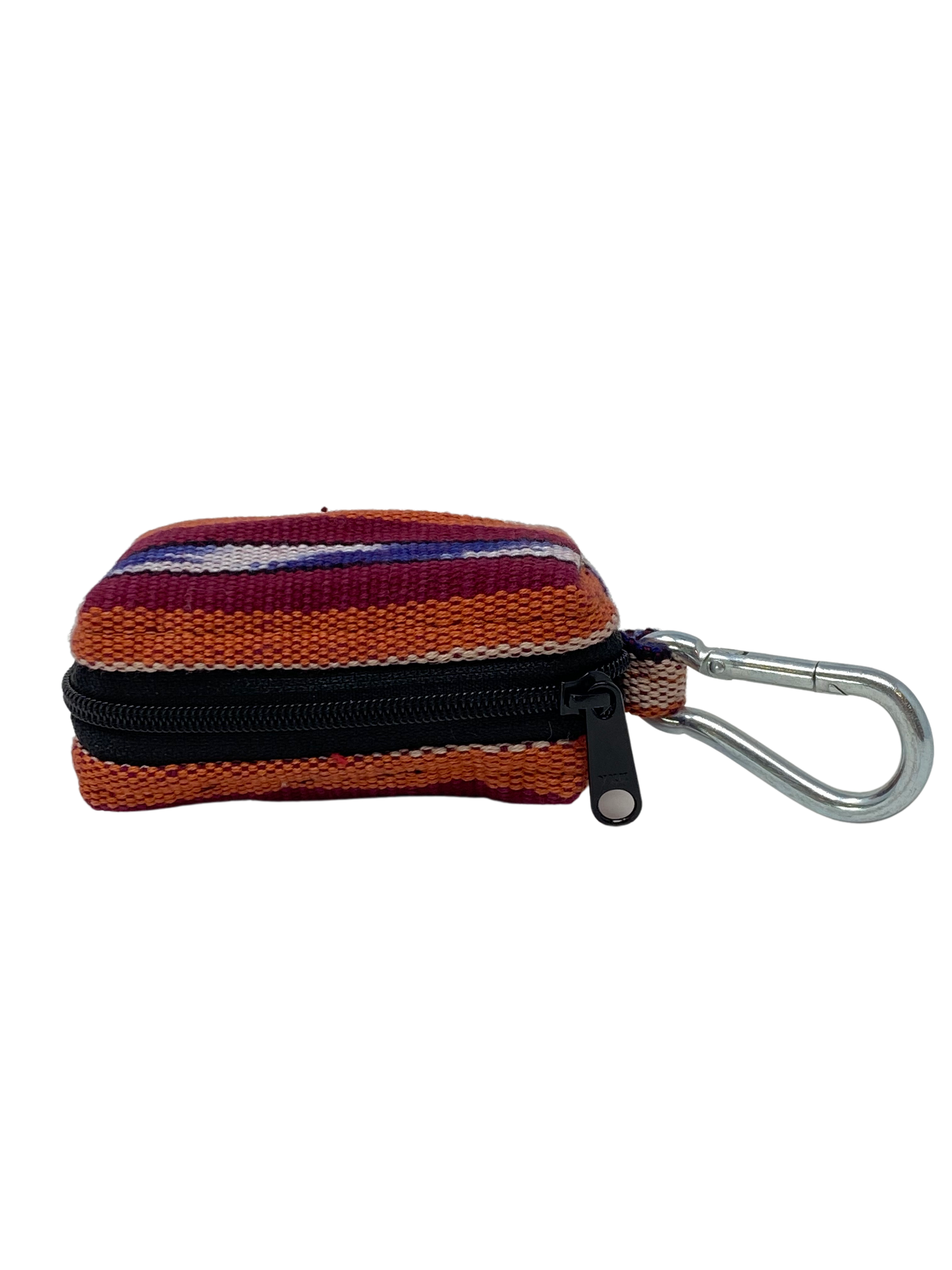 Esperanza Waste Bag Holder – Handwoven Cotton in Patterned Earth Tones