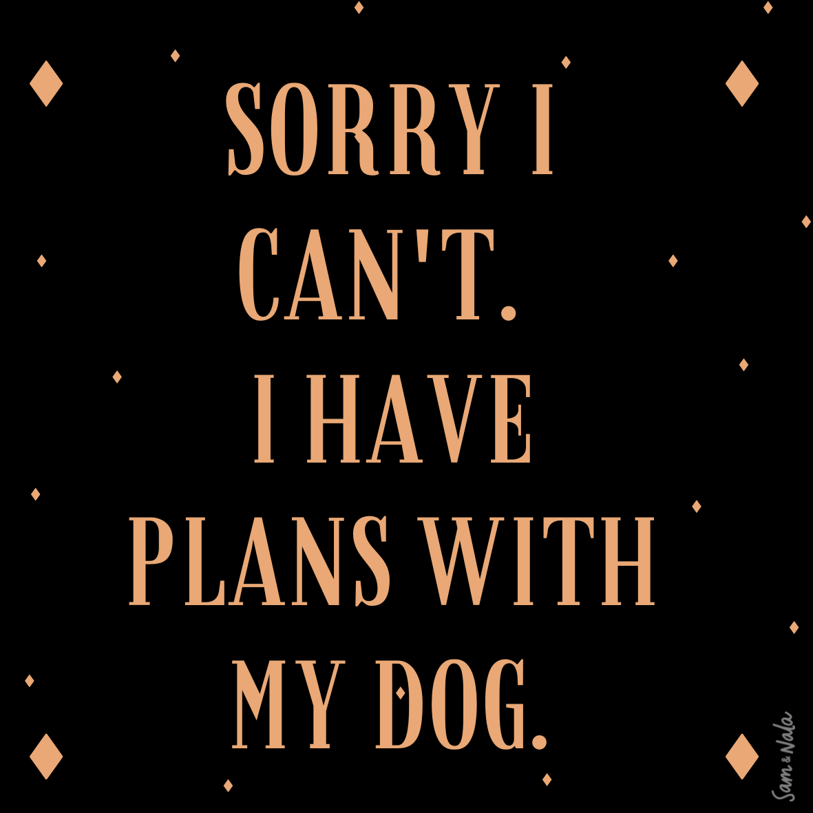 Sorry I Can't I Have Plans With My Dog Vinyl Sticker