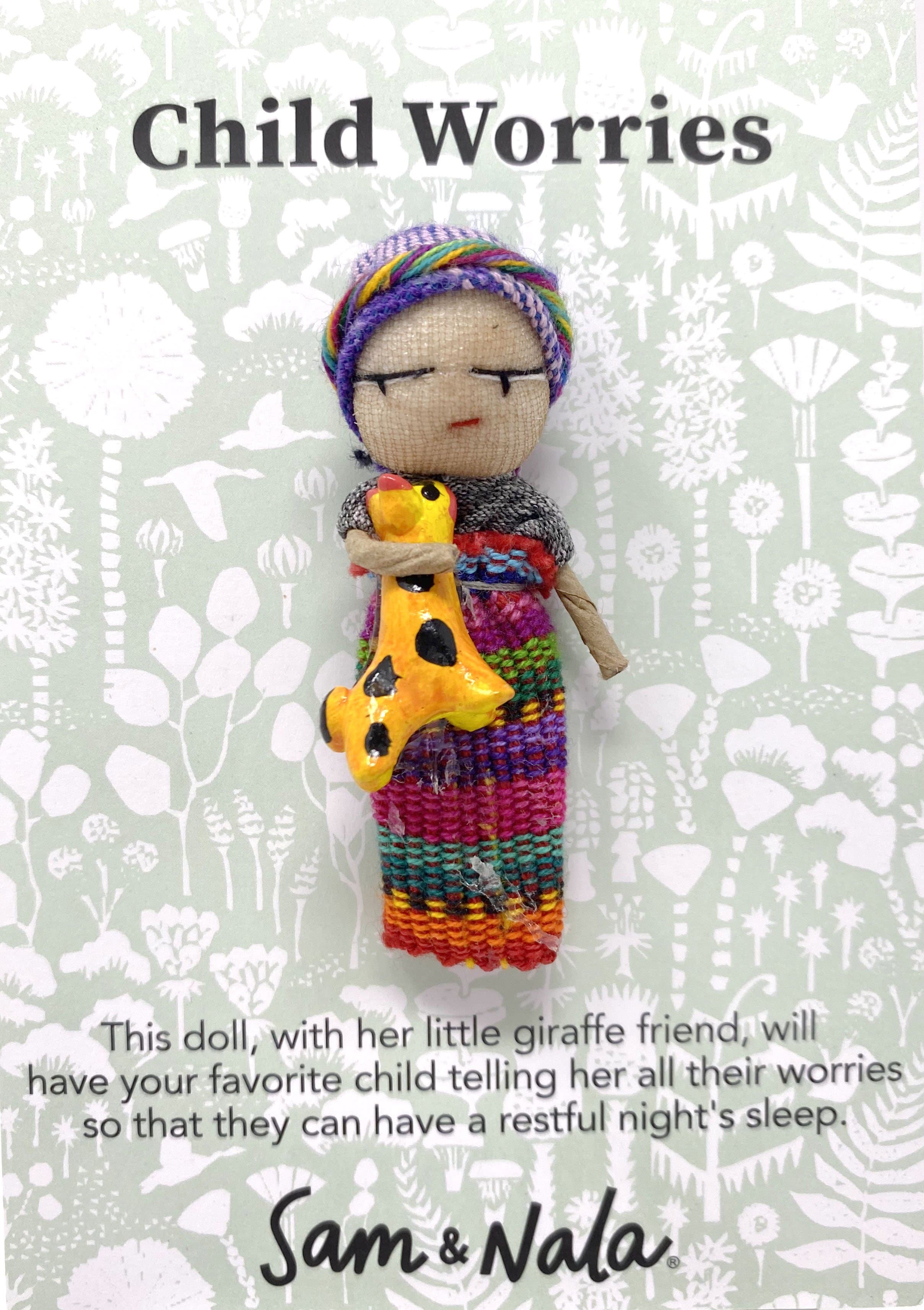 Woven Worry Doll Multicolor Pouch - Guatemala