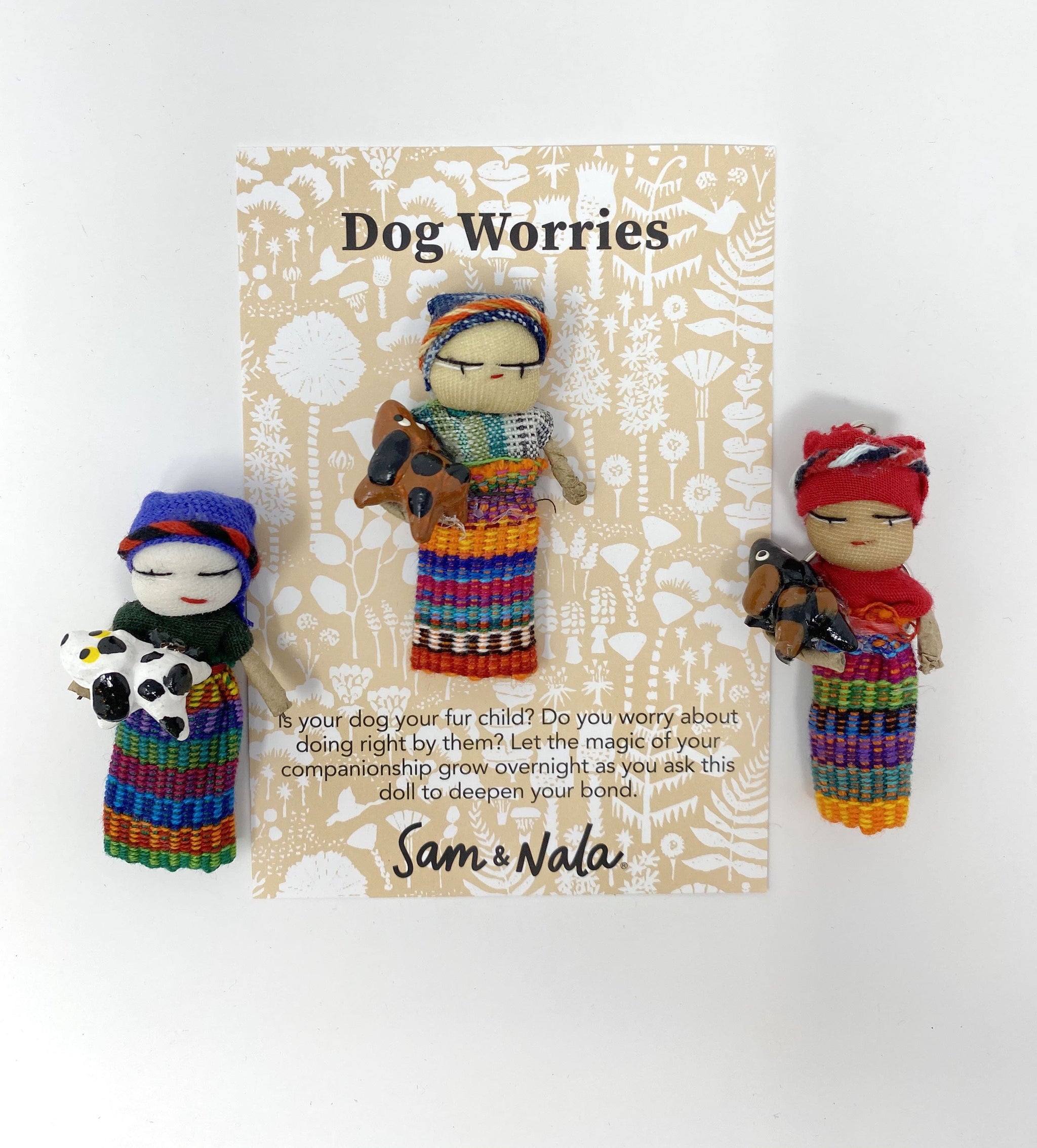 Woven Worry Doll Multicolor Pouch - Guatemala